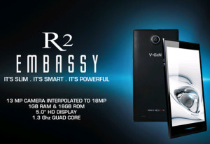 V-GeN Smartphone R2 Embassy QUAD CORE, RAM 1GB